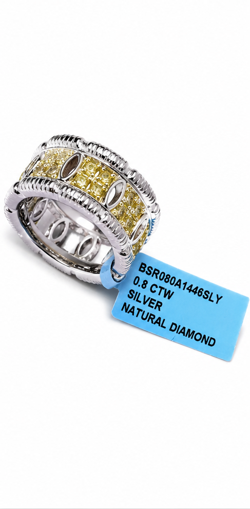 Natural Yellow Diamond S925 Ring