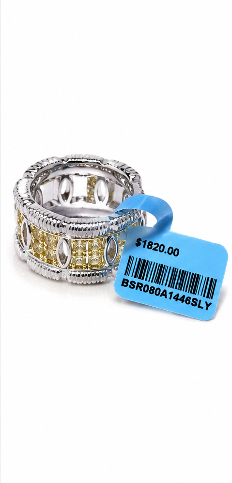 Natural Yellow Diamond S925 Ring