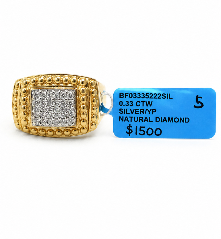 S925 Natural Diamond Ring
