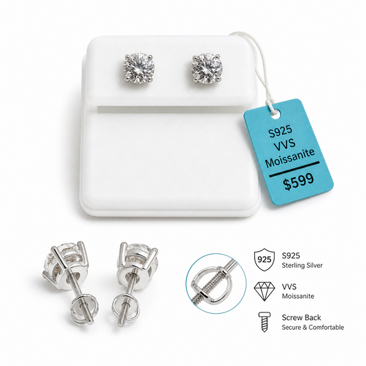 S925 VVS Moissanite Earrings